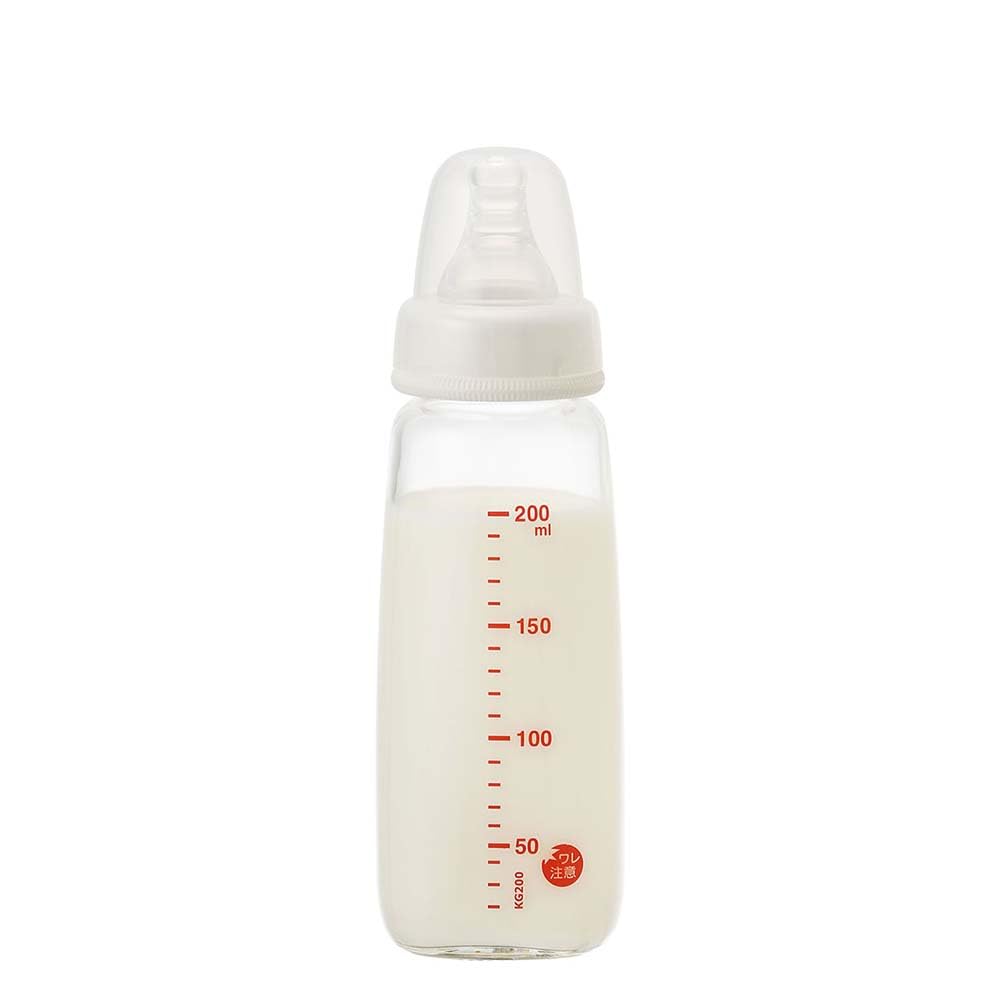 Pigeon Baby Bottle Slim Type 200ml Made of heat-resistant glass that cools down quickly Scratch-resistant and hygienic