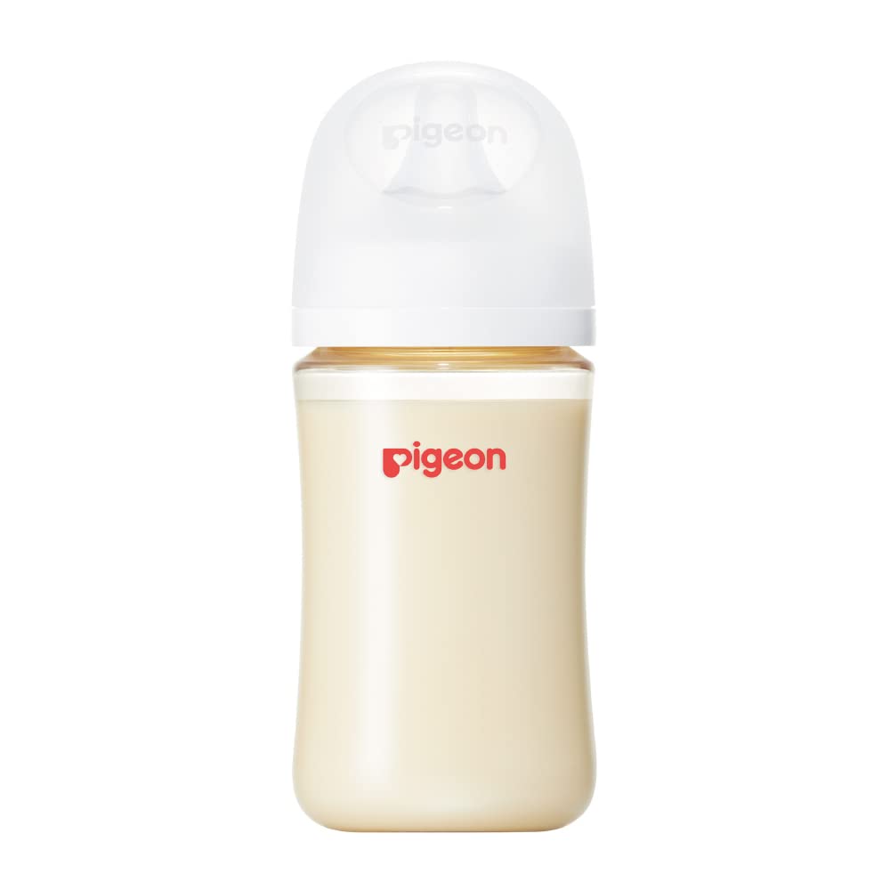 PIGEON Breastfeeding experience baby bottle 240ml Approximately 3 months ~ High quality plastic Also used in medical institutions Light and unbreakable