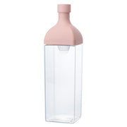 HARIO Kirk Bottle 1200ml Smoky Pink Resin Vertical and Horizontal Pitcher with Tea Strainer Made in Japan KAB-120-SPR