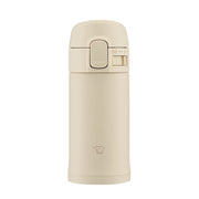 Zojirushi Water Bottle Stainless Steel Mug Small Capacity 200ml [Compact and Easy to Carry] One-Touch Type Heat/Cold Lightweight Beige SM-PD20-CM