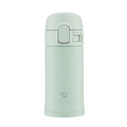 Zojirushi Water Bottle Stainless Steel Mug Small Capacity 200ml [Compact and Easy to Carry] One-Touch Type Heat/Cold Lightweight Sage Green SM-PD20-GM