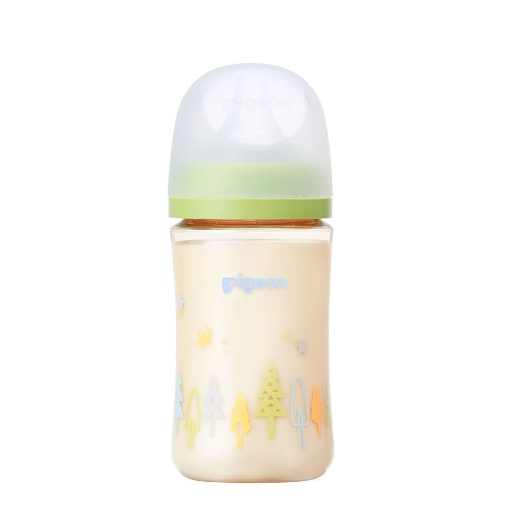 PIGEON Breastfeeding experience baby bottle 240ml Approximately 3 months ~ High quality plastic Tree Also used in medical institutions Light and unbreakable