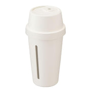Iris Ohyama Humidifier Ultrasonic Type Tank Capacity 280ml 7 Hours Continuous Humidification Small Tabletop Car Desk Tumbler Type USB Powered UHM-U01-W Milk
