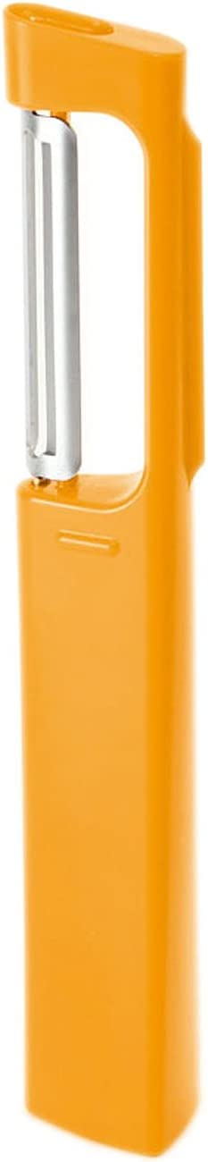 Marna Standing Peeler (Yellow) Easy to Fit in Hand Triangular Grip (Freestanding/Vertical) Peeler Peeler I-Type Stainless Steel K218Y