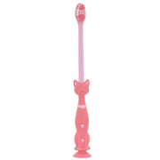 Pitat cat toothbrush with suction cup and cap, pink, 1 piece