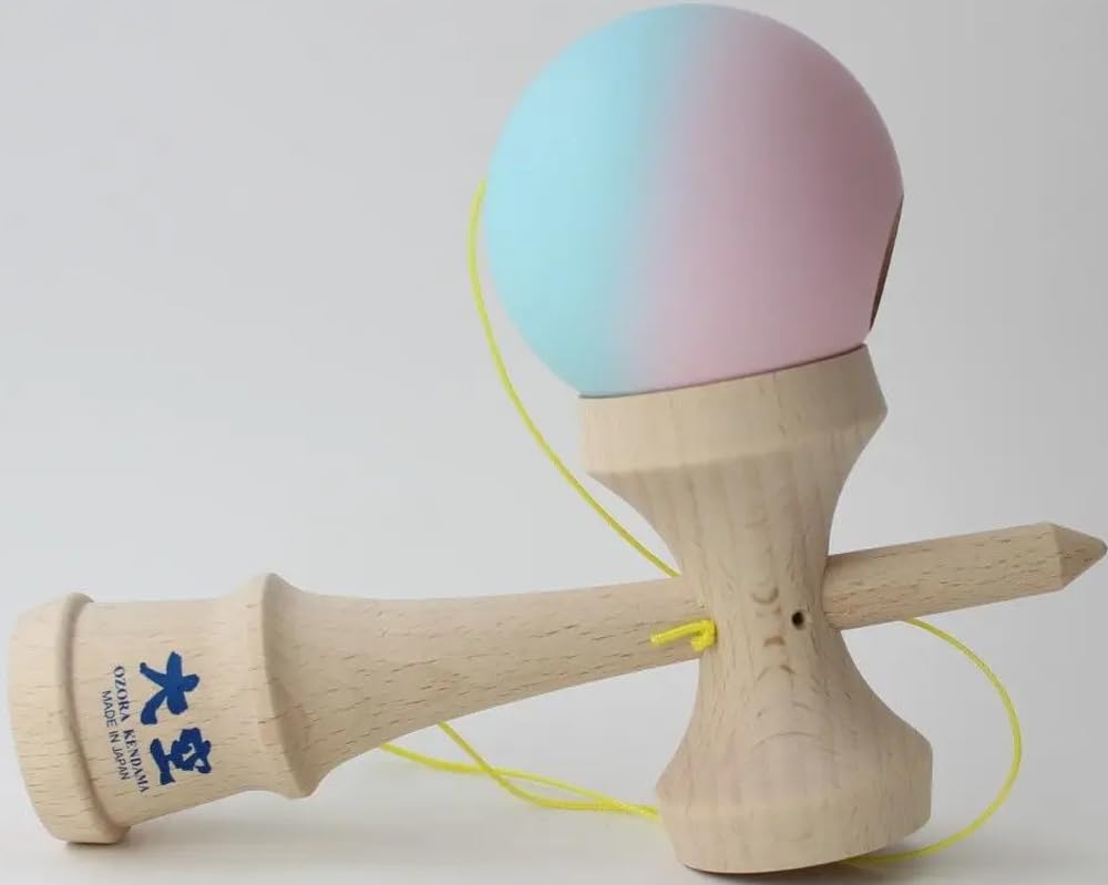 Yamagata Koubou Competition Kendama “Oozora” (Certified by Japan Kendama Association) Matte Light Blue & Pink