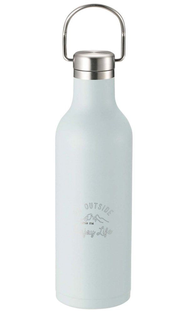 CAPTAIN STAG Sports Bottle, Water Bottle, Direct Drinking, Double Stainless Steel Bottle, Vacuum Insulation, Heat/Cold Insulation, Hanger Bottle, 480ml, Saxophone Monte UE-3424