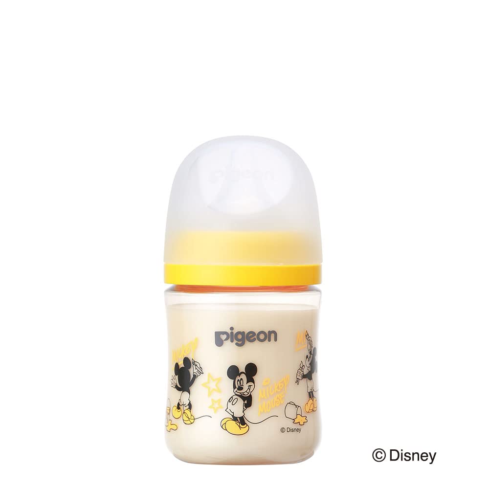 PIGEON Breastfeeding experience baby bottle 160ml 0 months and up High quality plastic Disney Also used in medical institutions Light and unbreakable