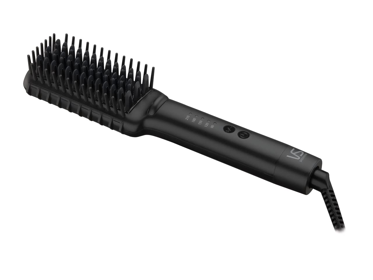 Vidal Sassoon Negative Ion Iron Brush Basic Volume Up Straight Compatible with Overseas 5 Level Temperature Adjustment Black VSI-1060/KJ