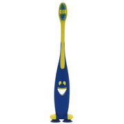Pitatto Smiley Toothbrush with Suction Cup & Cap, Fun Blue, 1 piece