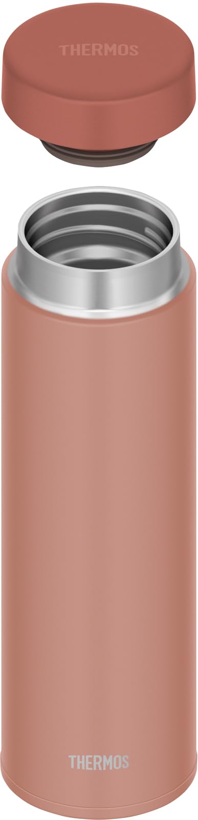 Thermos Water Bottle, Vacuum Insulated Mobile Mug, 480ml, Terracotta, Few parts, Easy to clean, Screw type that closes securely, Packing shape that prevents dripping, Stainless steel bottle, JON-481 TRC