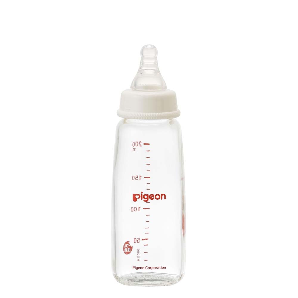 Pigeon Baby Bottle Slim Type 200ml Made of heat-resistant glass that cools down quickly Scratch-resistant and hygienic