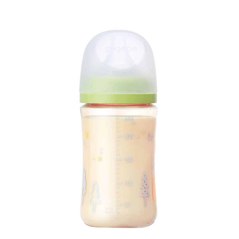 PIGEON Breastfeeding experience baby bottle 240ml Approximately 3 months ~ High quality plastic Tree Also used in medical institutions Light and unbreakable