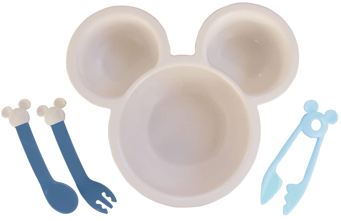 Nishiki Kasei Made in Japan Mickey Mouse First Udon Set 29 x 17.8 x 23.4cm Blue