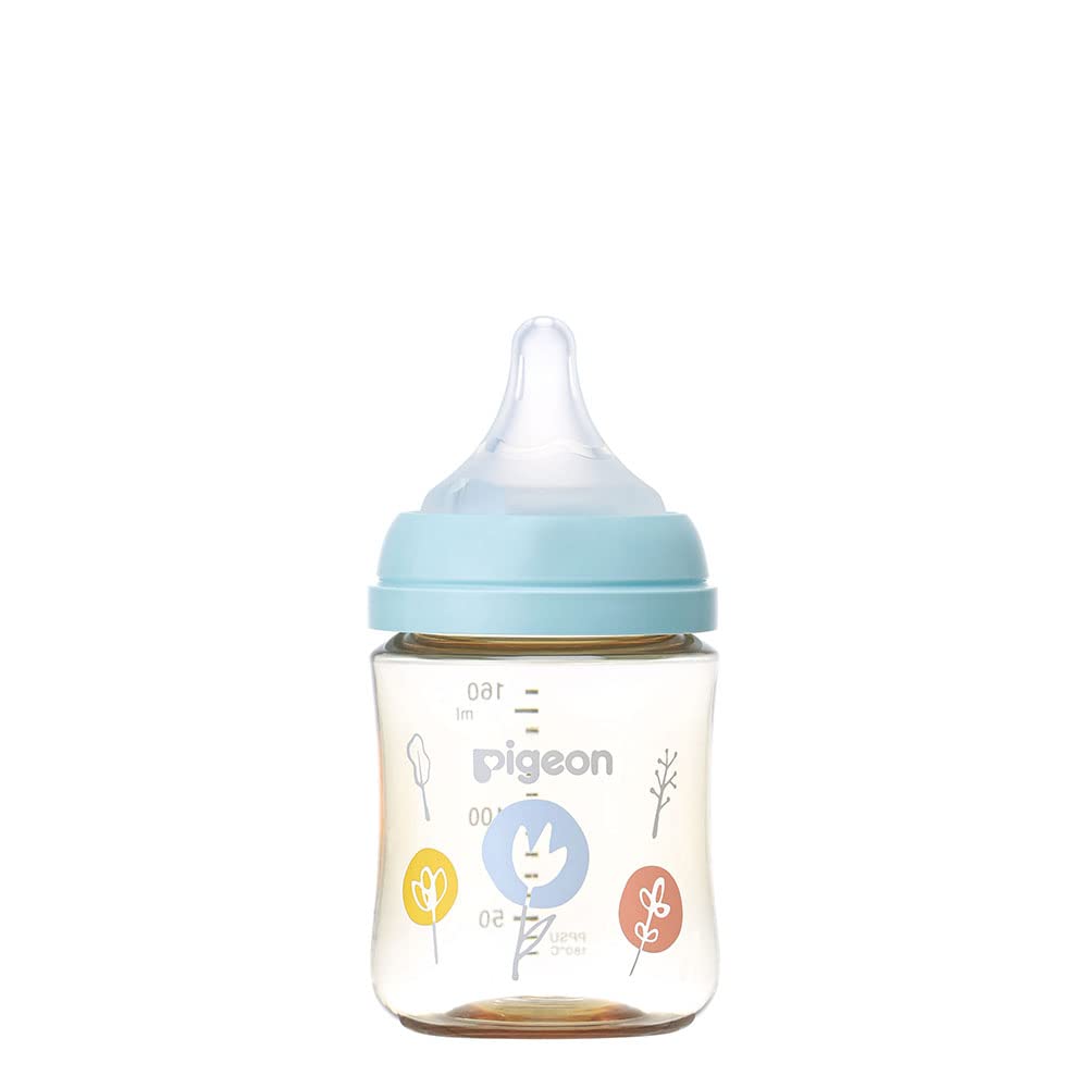 PIGEON Breastfeeding experience baby bottle 160ml 0 months and up High quality plastic Flower Used in medical institutions Light and unbreakable