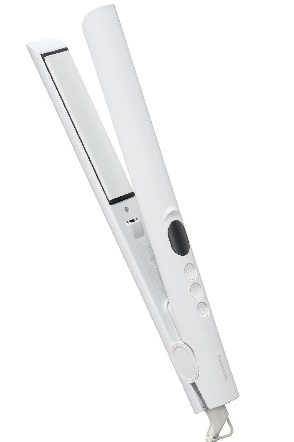 TESCOM Straight Iron, Negative Ion, Nano Ceramic Coating, 25mm, 120~200℃, Temperature Lock/Memory, Compatible with Overseas, Auto Off, Open/Close Lock, Comes with Dedicated Pouch, 1.7m, White, TS360A-W