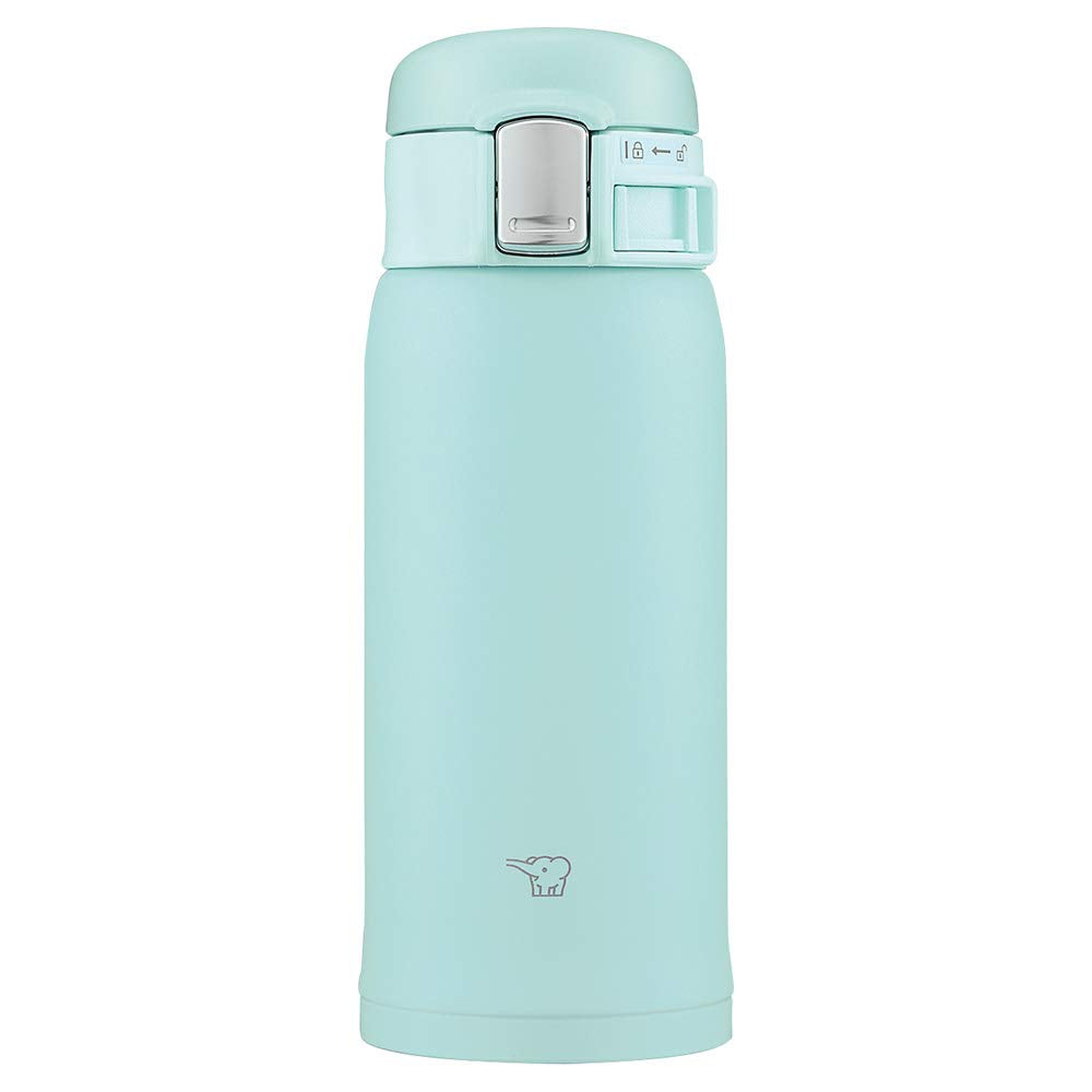 Zojirushi Water Bottle Stainless Steel Mug 360ml One-Touch Type Heat/Cold Lightweight Compact Mint Blue SM-SF36-AM