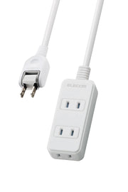 ELECOM 전원 탭 먼지 방지 셔터 3개 입 5m 화이트 T-ST02N-2350WH