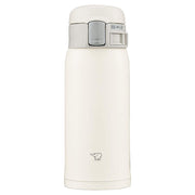 Zojirushi Water Bottle Stainless Steel Mug 360ml One-Touch Type Heat/Cold Lightweight Compact Pale White SM-SF36-WM