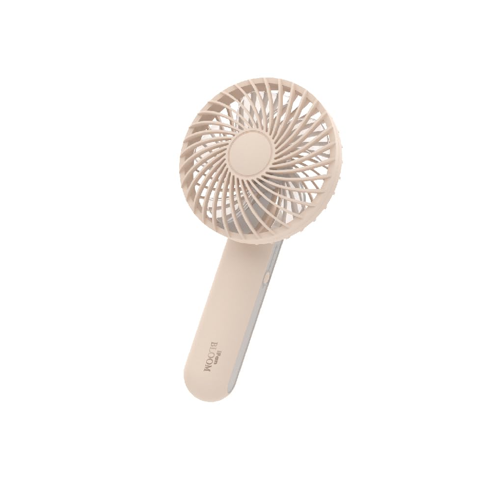 [Converts into a smartphone charger/Foldable] Handy fan, portable fan, mobile battery, tabletop fan, iFan Bloom25, iFan Bloom Eles 3WAY (pink beige)