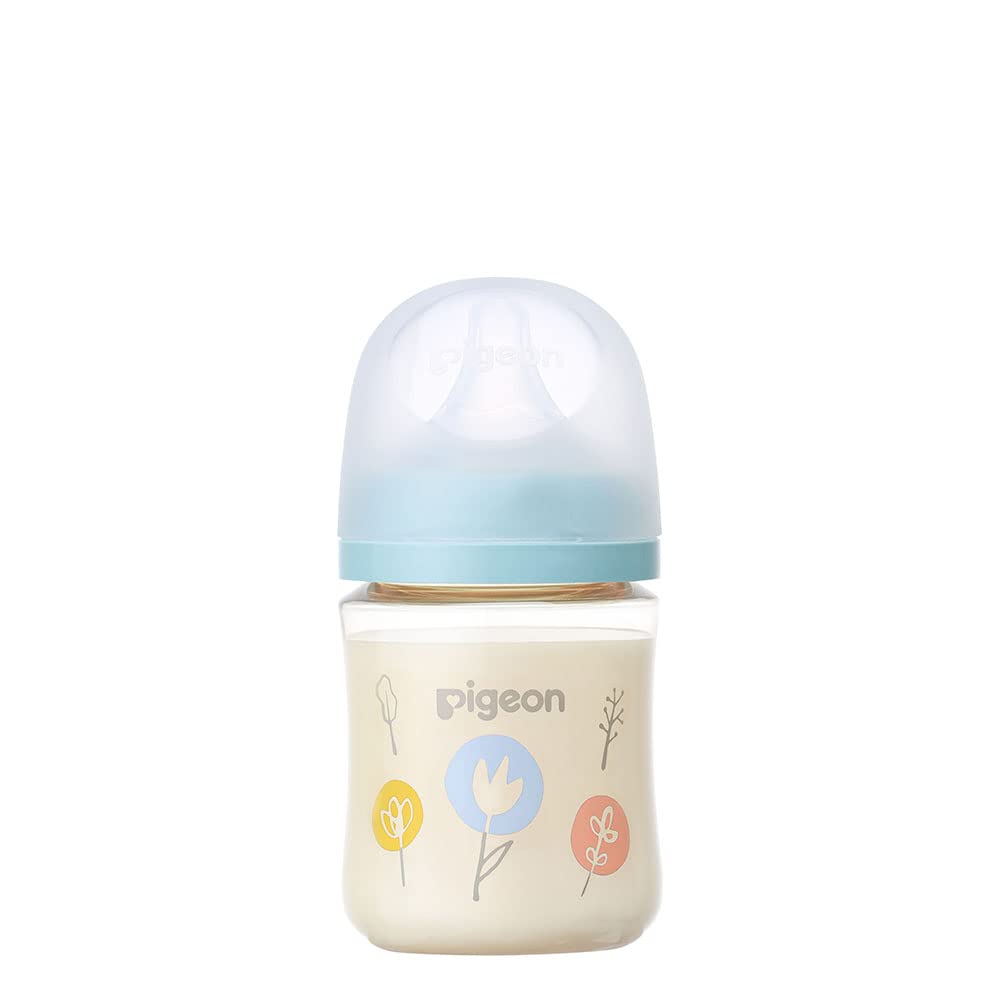 PIGEON Breastfeeding experience baby bottle 160ml 0 months and up High quality plastic Flower Used in medical institutions Light and unbreakable