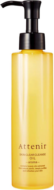 아테니아 (Attenir) 스킨 클리어 클렌즈 오일 아로마 타입 (175mL / 리프레싱 감귤의 향기) 클렌징 클렌징 오일 메이크업 떨어뜨림 (더블 세안 불필요/모공/건조/각질) 레귤러 병 / 약 2개월분