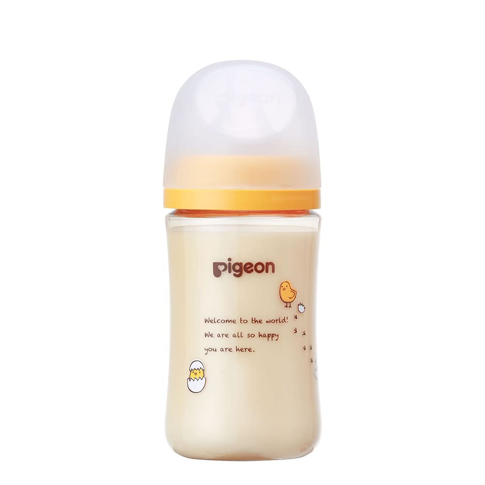 PIGEON Breastfeeding experience baby bottle 240ml Approximately 3 months ~ High quality plastic Bird Used by medical institutions Light and unbreakable
