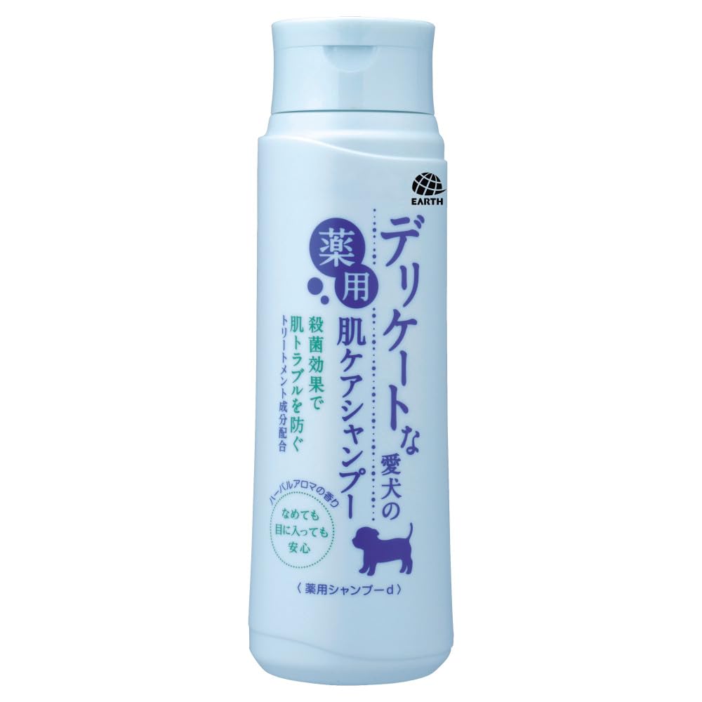 어스 애완 동물 애견용 약용 피부 케어 샴푸 하발 아로마 향기 350ml 동물용 의약 부외품 일본제