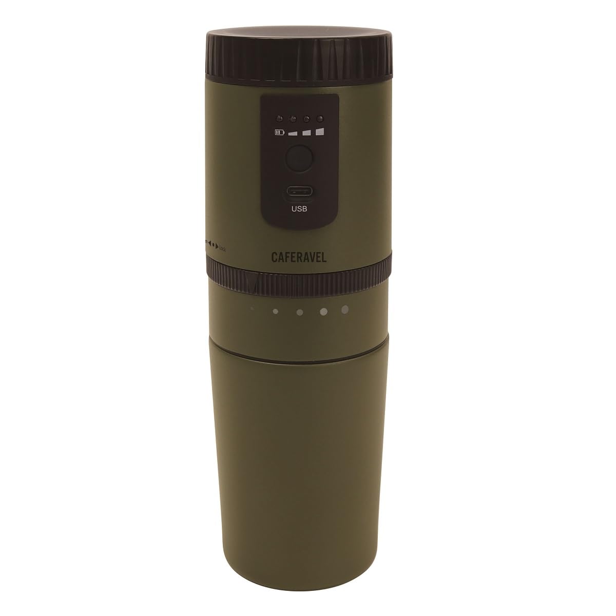 Macross All-in Coffee Maker Cafe Label Olive Green USB Rechargeable Outdoor Office MEK-107OG