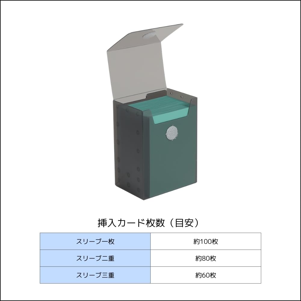 Akras Card Case W (Clear Black) [Deck Case/Card Storage/With Separator/Made in Japan]