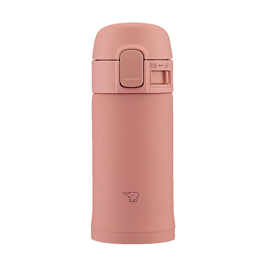 Zojirushi Water Bottle Stainless Steel Mug Small Capacity 200ml [Compact and Easy to Carry] One-Touch Type Heat/Cold Lightweight Terracotta SM-PD20-PM