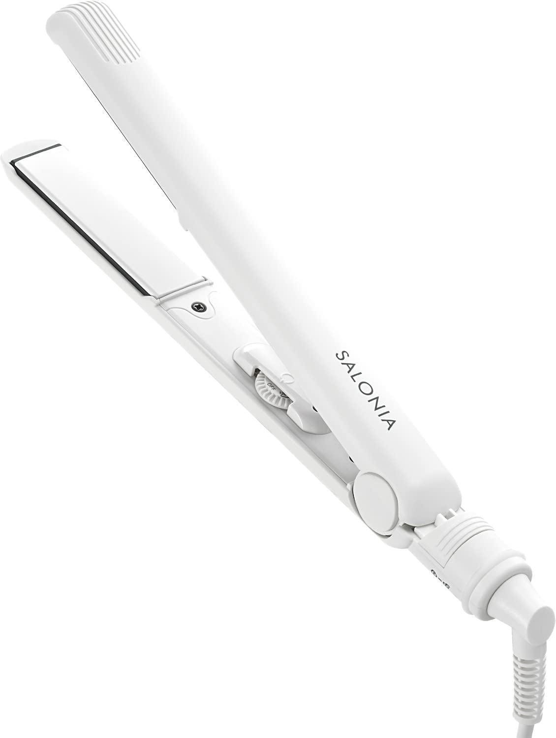 SALONIA 살로니아 스트레이트 다리미 헤어 다리미 24 mm 내열 파우치 첨부 해외 대응 SL-004SW 화이트