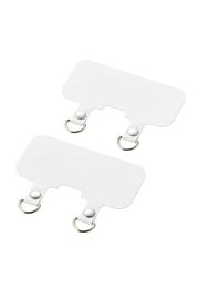 ELECOM Smartphone Strap Strap Holder, 2 Type, 2 Pieces, Increased Durability, Load Capacity 5kg, Fabric, White, P-STHD2WHN