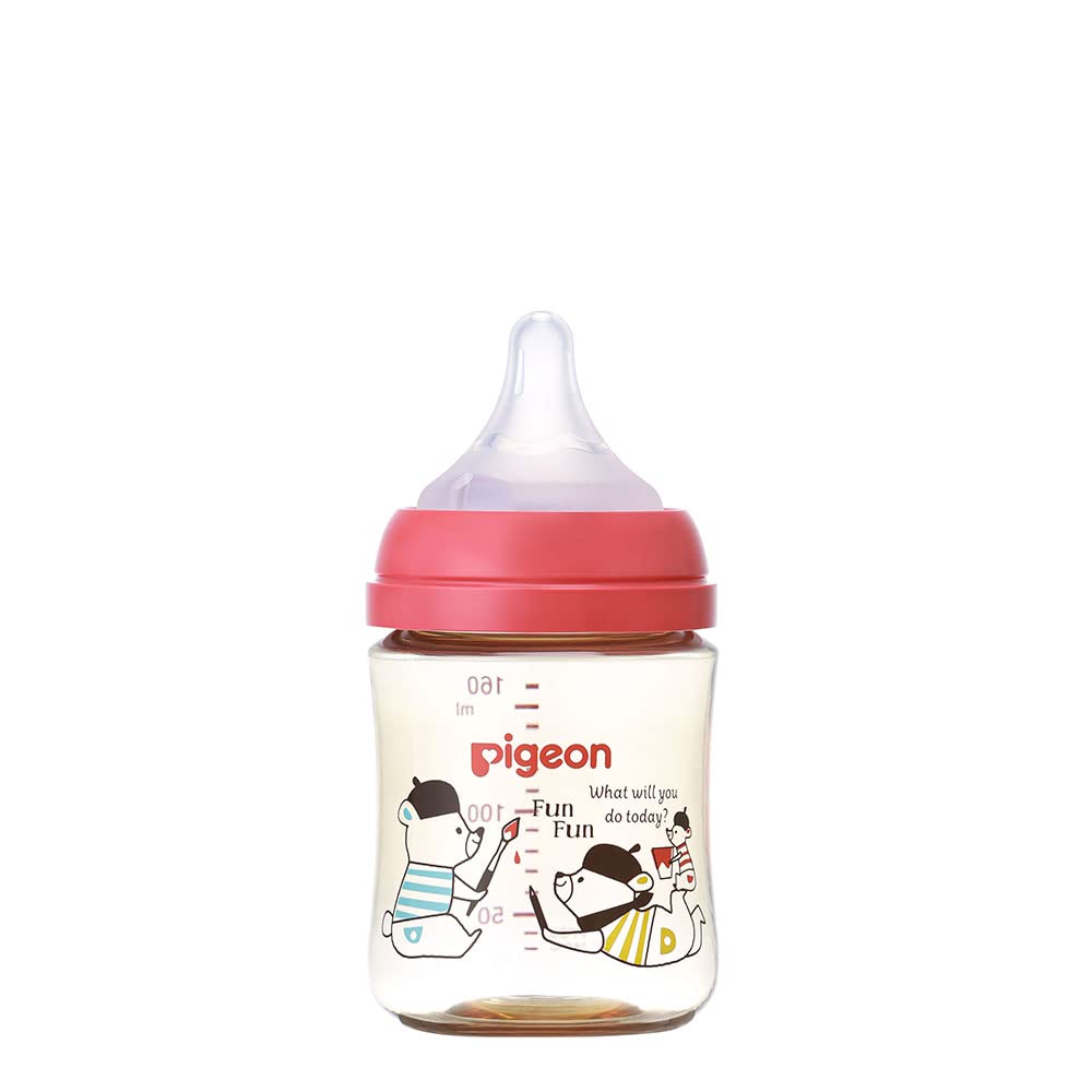 Pigeon Breastfeeding Experience Baby Bottle 160ml 0 months and up High quality plastic Bear Used in medical institutions Light and unbreakable