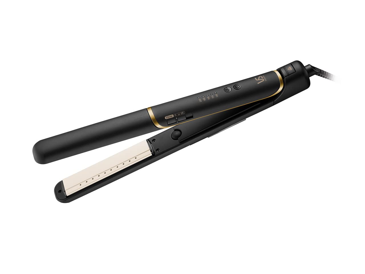 Vidal Sassoon Steam Straight Hair Iron, Negative Ion, Overseas Compatible, 5 Level Temperature Adjustment, Black VSI-1055/KJ