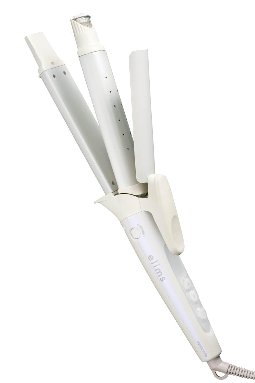 TESCOM Hair Iron 32mm Straight/Curl 2way Negative Ion [Equipped with Moist Keep Mode] Compatible with overseas countries Temperature adjustment/Lock/Memory Auto OFF Opening/closing lock Easy pull plug Shell White TW553B-W