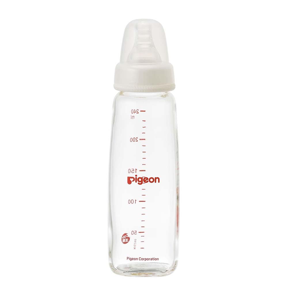 Pigeon Baby Bottle Slim Type 240ml Made of heat-resistant glass that cools quickly Scratch-resistant and hygienic