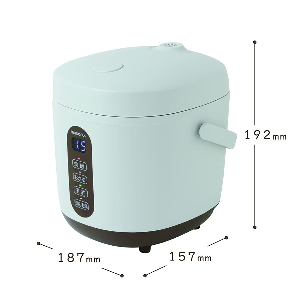 Nồi cơm điện mini macaful Trắng MRC-15L-GRG