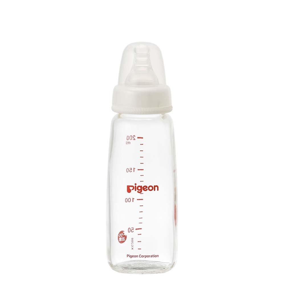 Pigeon Baby Bottle Slim Type 200ml Made of heat-resistant glass that cools down quickly Scratch-resistant and hygienic