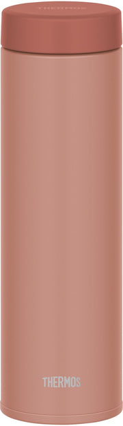 Thermos Water Bottle, Vacuum Insulated Mobile Mug, 480ml, Terracotta, Few parts, Easy to clean, Screw type that closes securely, Packing shape that prevents dripping, Stainless steel bottle, JON-481 TRC