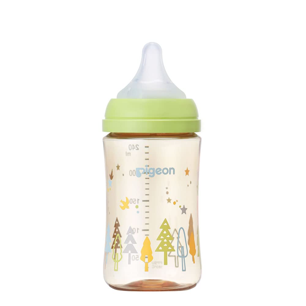 PIGEON Breastfeeding experience baby bottle 240ml Approximately 3 months ~ High quality plastic Tree Also used in medical institutions Light and unbreakable