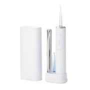 ELECOM Oral Irrigator Jet Washer Waterproof IPX7 Memory Function 4 Modes Portable Compact Wireless Charging/Storage Stand Included Diameter 35mm x Height 178mm White HC-JF01WH