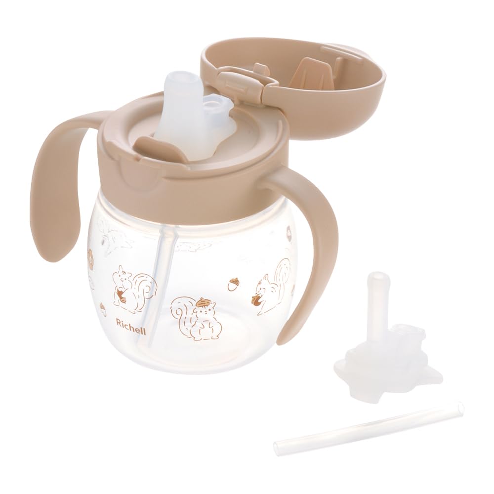 Richel Try Straw Drinking Master Set Brown 1 piece From around 5 months