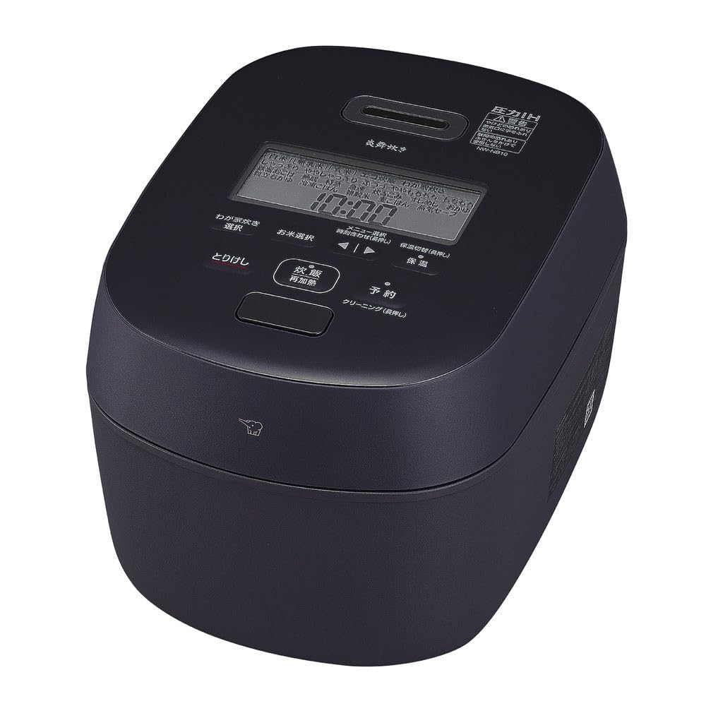 Zojirushi Mahobin Rice Cooker 5.5 Go Flame Cooker Pressure IH Type Made in Japan 2 Care Points Slate Black NW-NA10-BZ