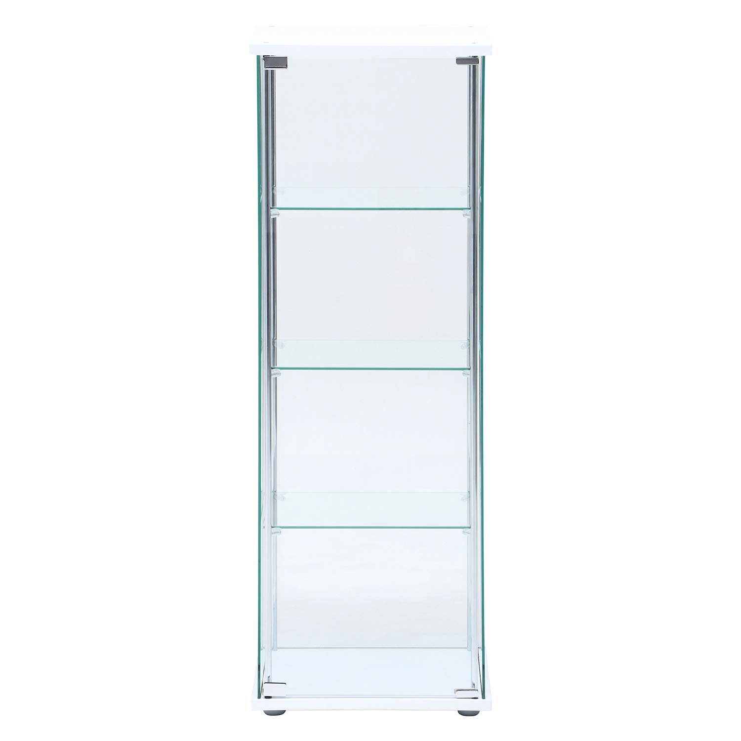 Fuji Boeki Collection Case Figure Case 4 Tiers Width 42.5 x Depth 36.5 x Height 120cm White Full Glass Assembly Product Low Type 97341