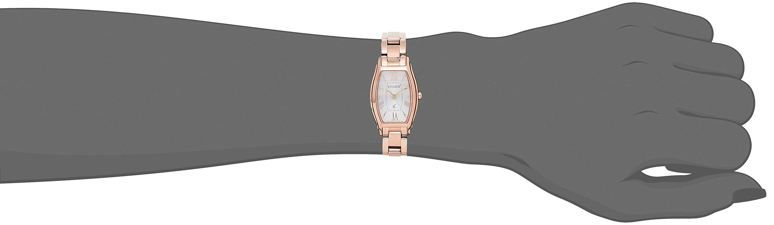 [CITIZEN] 손목시계 xC (광발전 에코·드라이브/토노형/레이디스) EW5543-54 A 핑크 골드 심플 어저스트 사파이어 유리 심플 로마 숫자 문자판 화이트 핑크 골드