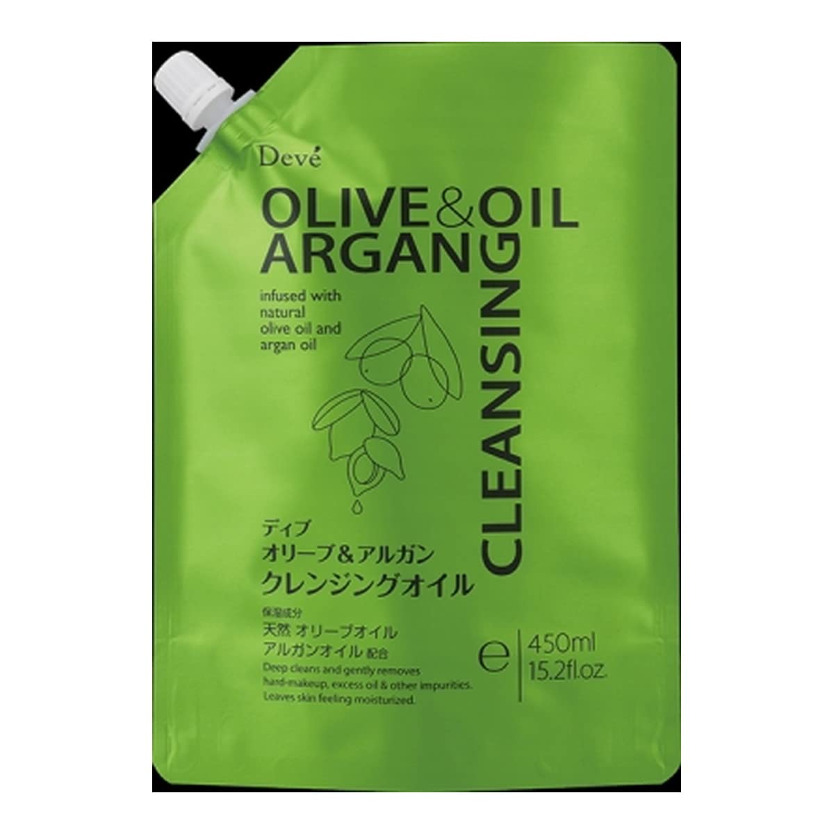Kumano Yushi Dib Olive & Argan Cleansing Oil Refill 450ml