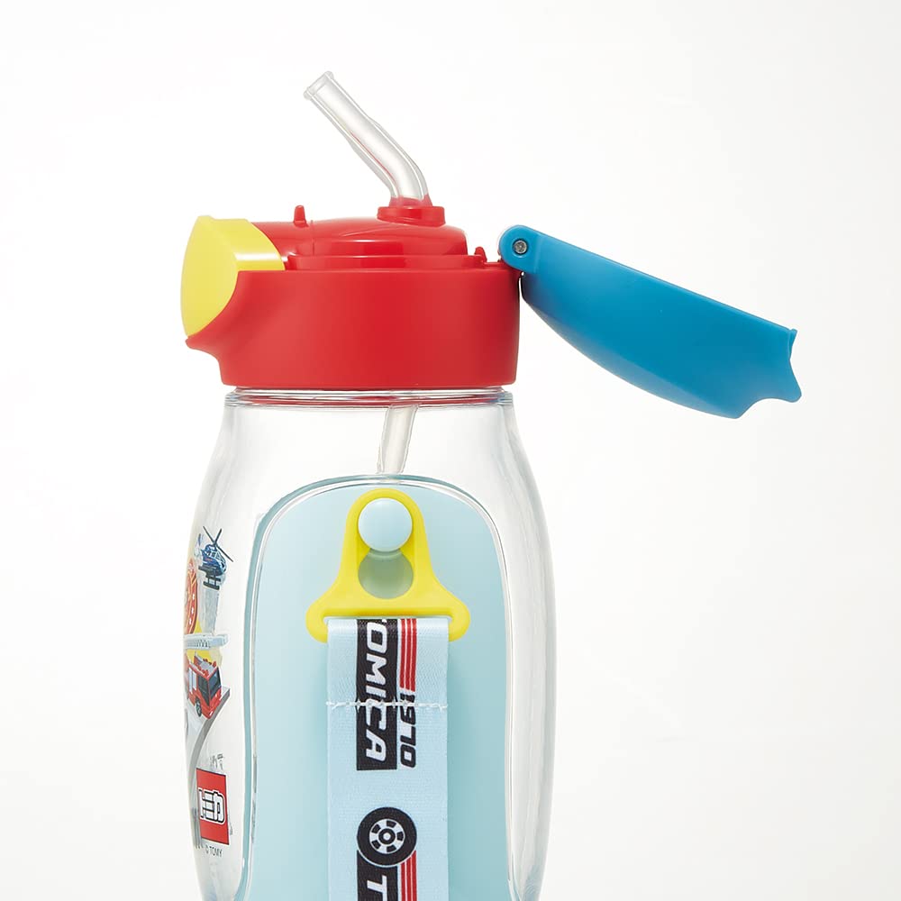 Skater Water Bottle with Straw 530ml Tomica Straw Water Bottle One Push for Children PDSH6DX-A