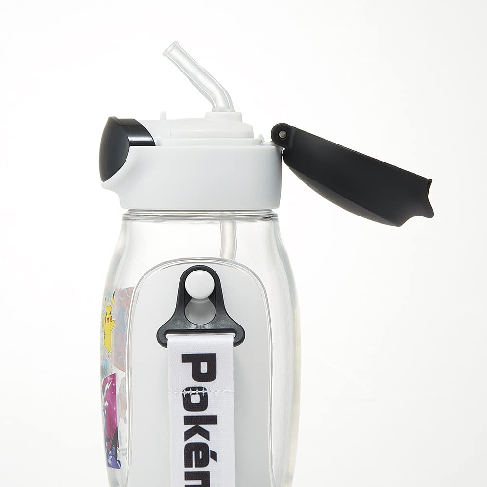 스케이터 (Skater) 물통 빨대 포함 530ml 포켓 몬스터 23N 빨대 물통 원 푸시 어린이용 PDSH6DX-A