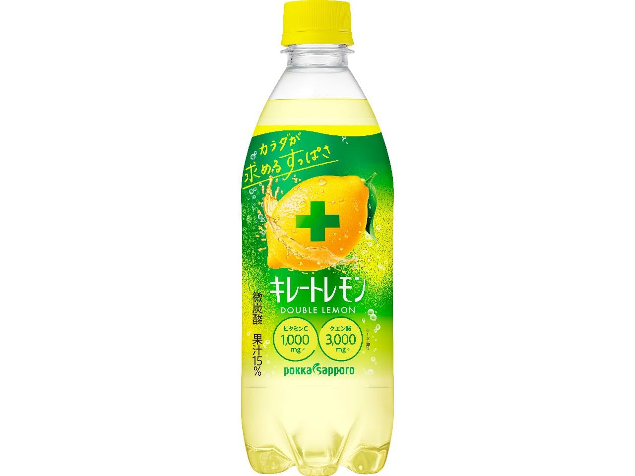 킬레이트 레몬 W 레몬 500ml×24개 구연산 비타민 C 레몬 과즙 탄산음료 페트병 포카 삿포로